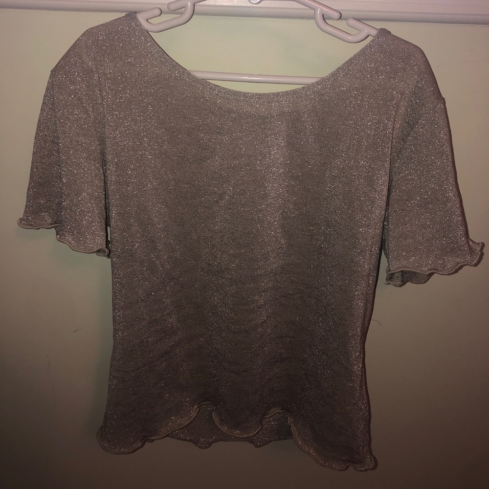 Urban Outfitters Mesh Sparkly Tee